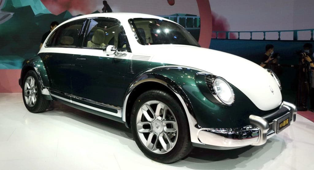 Запатентован дизайн китайской копии Volkswagen Beetle