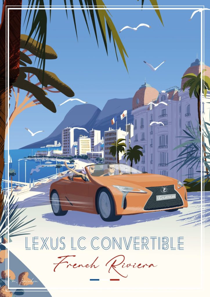 Lexus LC Convertible стал героем плакатов