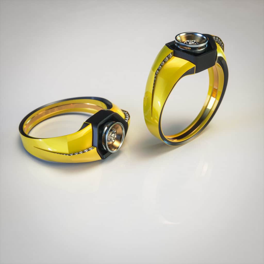 Представлены обручальные кольца в автомобильном стиле