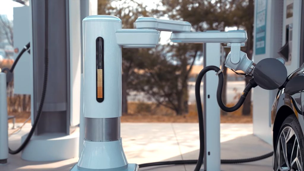 Hyundai представила робота для зарядки электромобилей