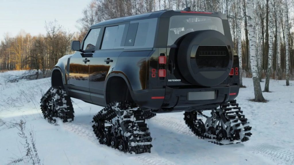 Land Rover Defender превратили в гусеничный вездеход